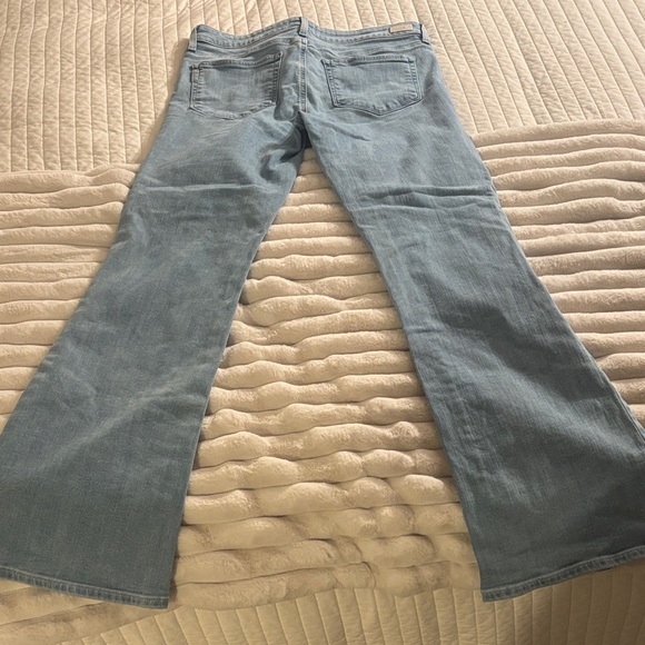 PAIGE Sky Blue Wide Leg Jeans - Picture 3 of 8